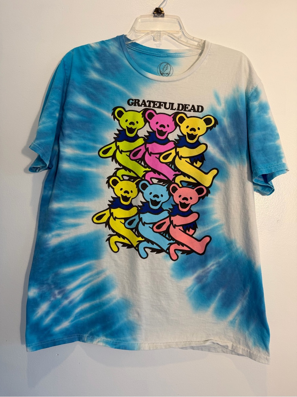 Grateful Dead Tie-Dye Tee with Colorful Bear Print - White/Multi - Picture 2 of 5